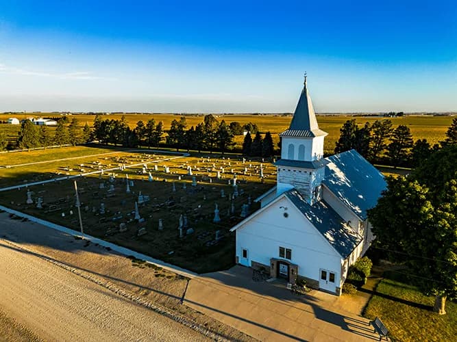 East Friesland Church Drone Photo
